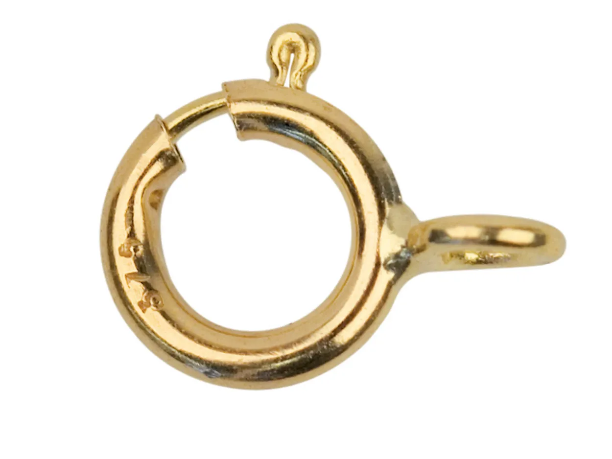 9ct Yellow Gold Bolt Rings Closed 5.5mm 530 Pack of 6