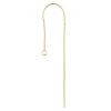9ct Yellow Gold 1" Box Chain Ear Thread With Jump Ring