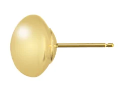 9ct Yellow Gold Button Stud 7mm