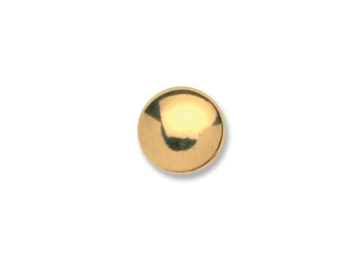 9ct Yellow Gold Button Stud 3mm