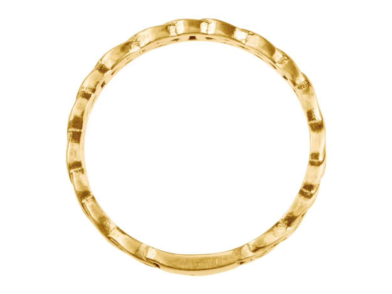 9ct Yellow Gold Celtic Band Ring 4mm Wide Hallmarked Size O