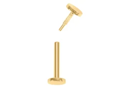 9ct Yellow Gold Circle Labret Tube 3mm