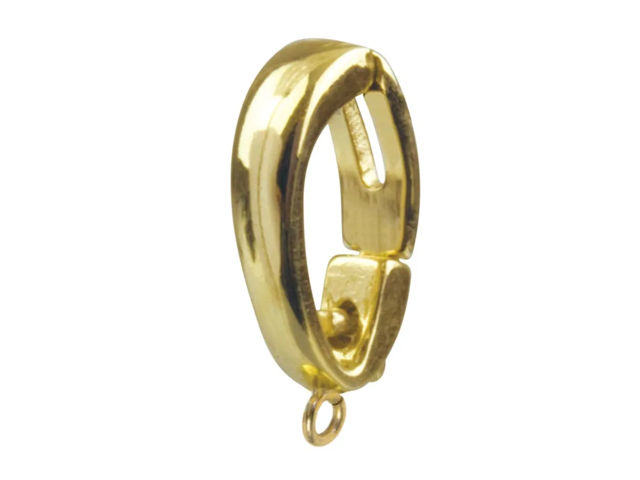 9ct Yellow Gold Clip Bail With Figure Of 8, Large