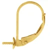 9ct Yellow Gold Continental Ear Wire With 4mm Cup