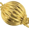9ct Yellow Gold Corrugated Ball Clasp 10mm