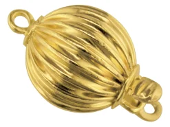 9ct Yellow Gold Corrugated Ball Clasp 10mm