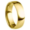 18ct Yellow Gold Court Wedding Ring 6.0mm, Size V, 4.70g Super Lightweight, Laser Hallmarked, Wall Thickness 2.0mm, 100% Recycled Gold