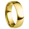 18ct Yellow Gold Court Wedding Ring 6.0mm, Size R, 4.40g Super Lightweight, Laser Hallmarked, Wall Thickness 2.0mm, 100% Recycled Gold