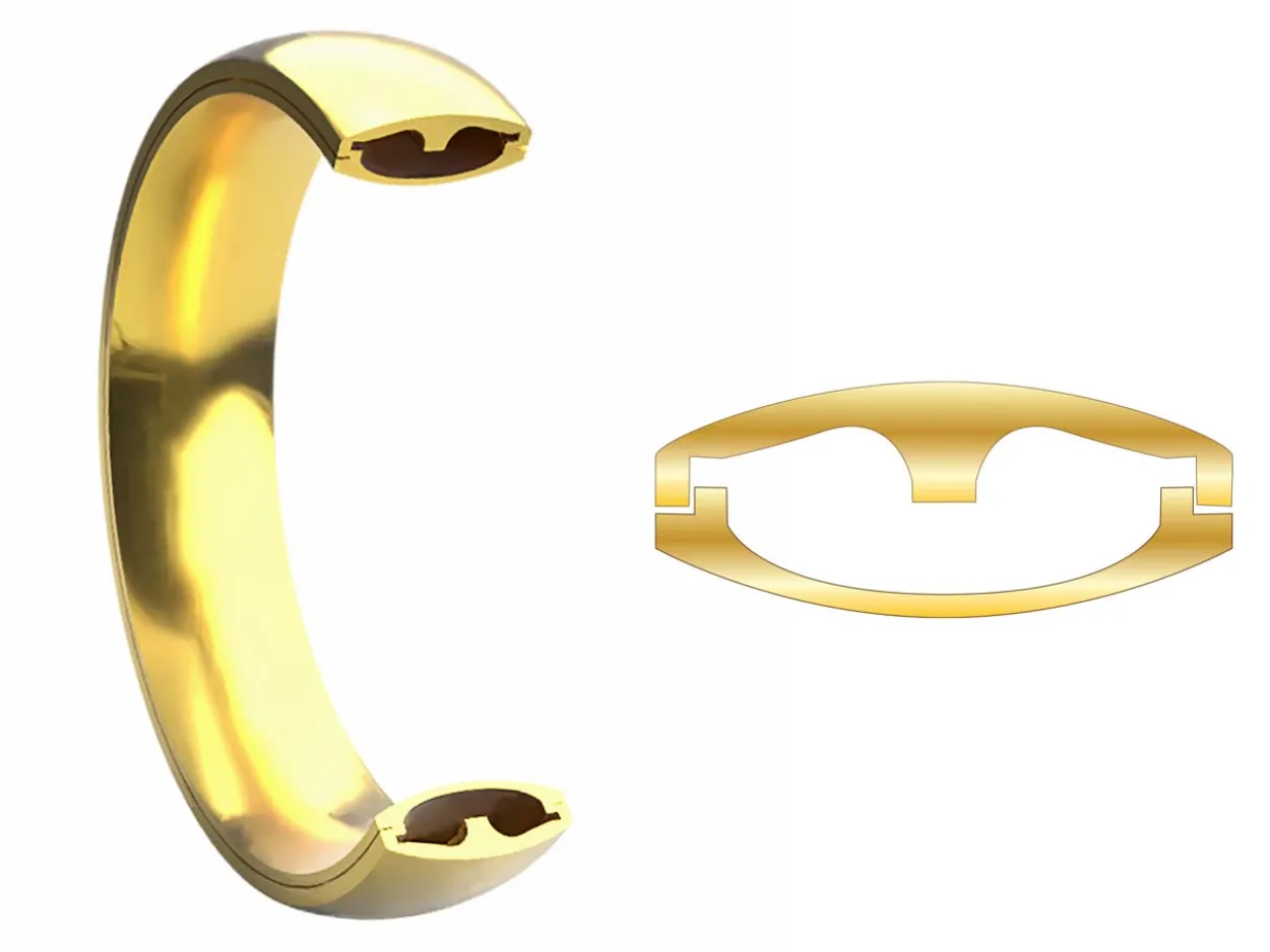 18ct Yellow Gold Court Wedding Ring 6.0mm, Size R, 4.40g Super Lightweight, Laser Hallmarked, Wall Thickness 2.0mm, 100% Recycled Gold