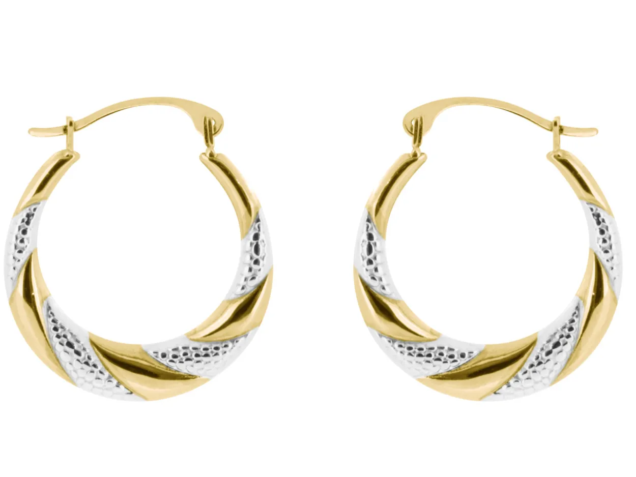 9ct Yellow Gold Creole Earrings