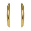 9ct Yellow Gold Crescent Hoop Earrings