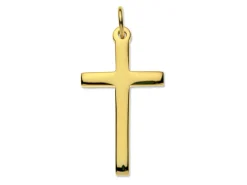 9ct Yellow Gold Cross, Small Heavy Latin Hallmarked