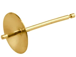 18ct Yellow Gold Cup And Peg 6mm Plain