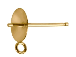 9ct Yellow Gold Cup Peg Ring 4mm, 302