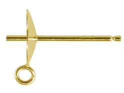 9ct Yellow Gold Cup Peg Ring 6mm, 302