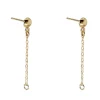 9ct Yellow Gold Dropper Earrings 28mm Pack of 2, 100% Recycled Gold