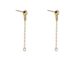 9ct Yellow Gold Dropper Earrings 28mm Pack of 2, 100% Recycled Gold