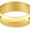 9ct Yellow Gold D Shape Wedding Ring 3.0mm, Size P, 2.9g Heavyweight, Hallmarked, Wall Thickness 1.61mm, 100% Recycled Gold