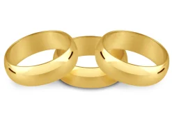 18ct Yellow Gold D Shape Wedding Ring 2.0mm, Size L, 1.5g Lightweight, Hallmarked, Wall Thickness 0.94mm, 100% Recycled Gold