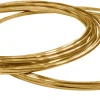 18ct Yellow Gold D Shape Wire 6.00mm X 2.00mm, 100% Recycled Gold