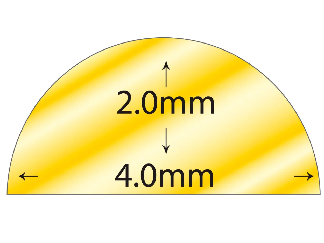 9ct Yellow Gold D Shape Wire 4.00mm X 2.00mm 2618, 100% Recycled Gold