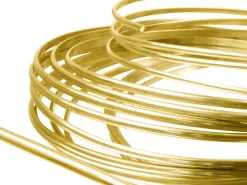 9ct Yellow Gold D Shape Wire 3.00mm X 1.00mm, 100% Recycled Gold