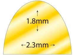 9ct Yellow Gold D Shape Wire 2.30mm X 1.80mm, 100% Recycled Gold