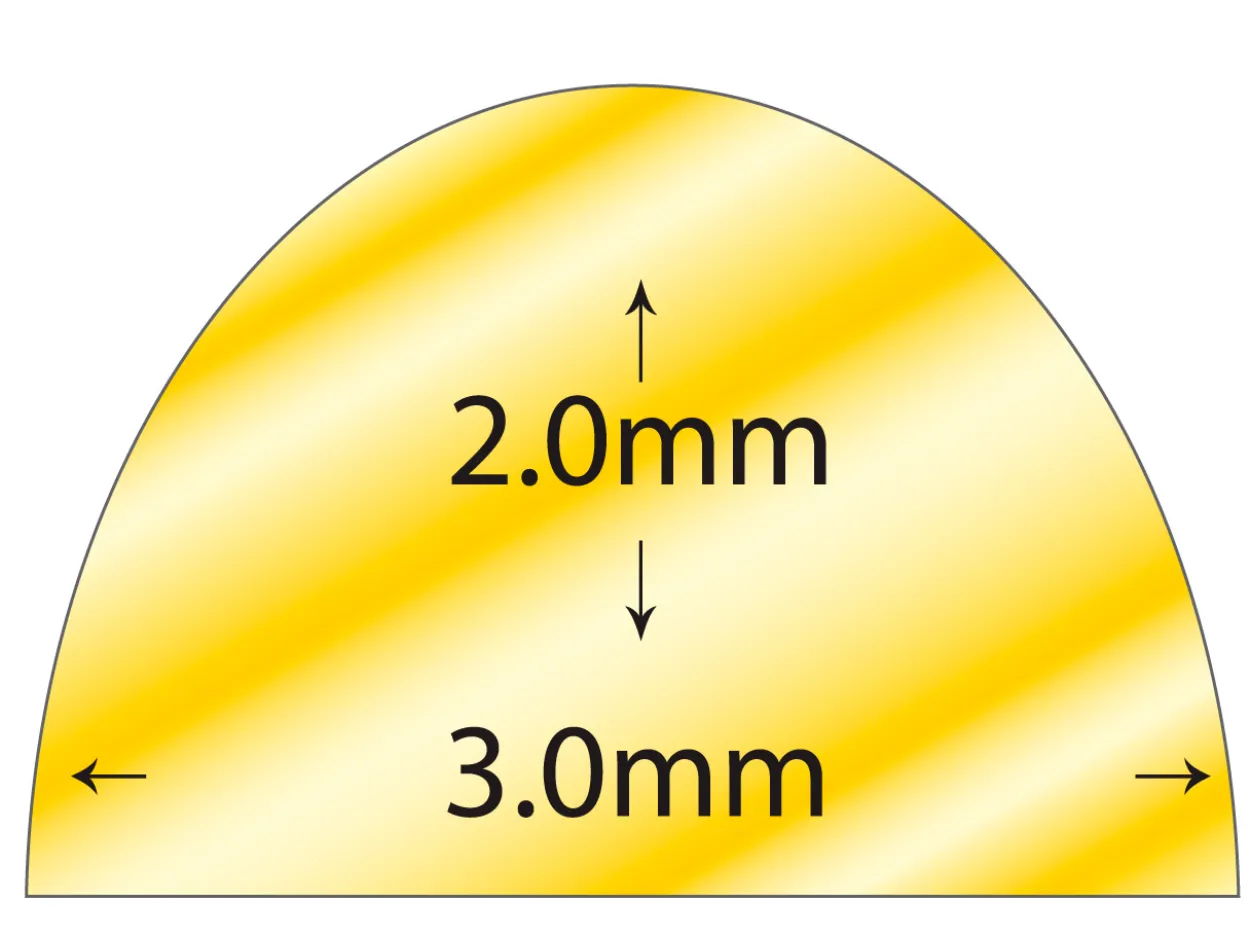 18ct Yellow Gold D Shape Wire 3.00mm X 2.00mm, 100% Recycled Gold
