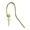 9ct Yellow Gold Earring Hook Wire With 4mm Cup Pack of 2