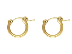14ct Yellow Gold Filled 13.0mm Creole Hoop Earrings, Pack Of 2