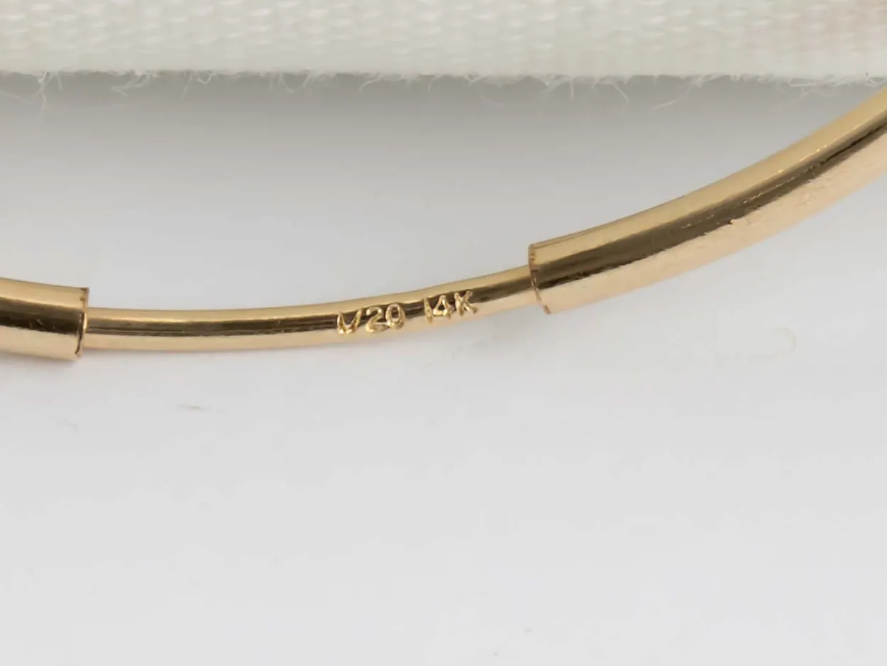 14ct Yellow Gold Filled 20.0mm Endless Hoops, Pack Of 2