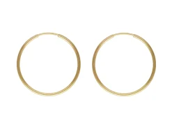 14ct Yellow Gold Filled 24.0mm Endless Hoops, Pack Of 2