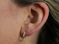 14ct Yellow Gold Filled 10.0mm Endless Sleeper Hoops, Pack Of 2