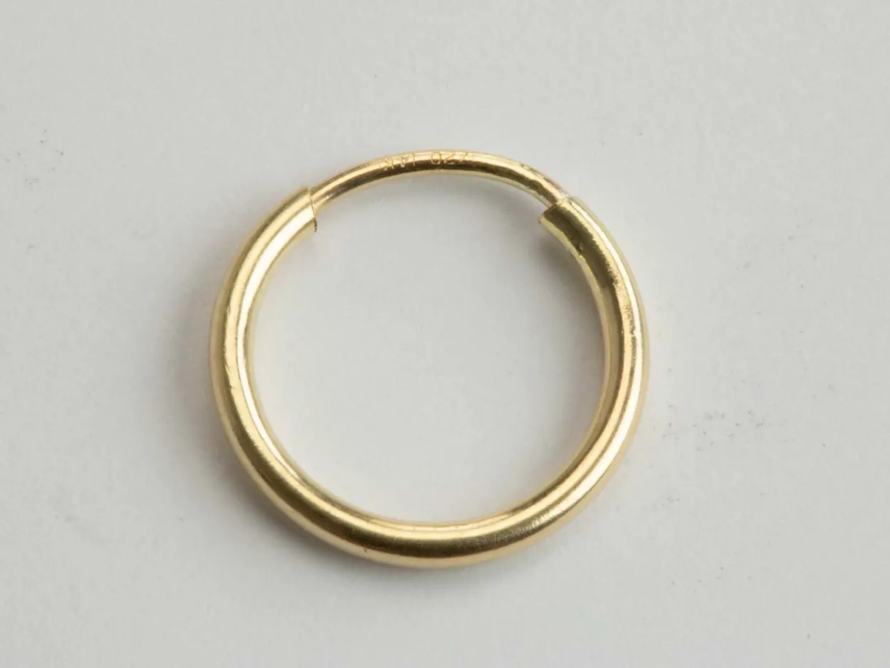 14ct Yellow Gold Filled 10.0mm Endless Sleeper Hoops, Pack Of 2