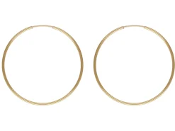 14ct Yellow Gold Filled 38.0mm Endless Sleeper Hoops, Pack Of 2