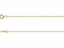 14ct Yellow Gold Filled 1.5mm Flat Filed Oval Trace Chain 18"/45cm Unhallmarked