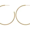 14ct Yellow Gold Filled 40.0mm Hoop Post Earrings, Pack Of 2