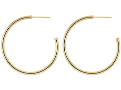 14ct Yellow Gold Filled 30.0mm Hoop Post Earrings, Pack Of 2