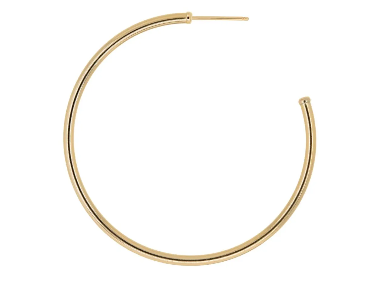 14ct Yellow Gold Filled 40.0mm Hoop Post Earring