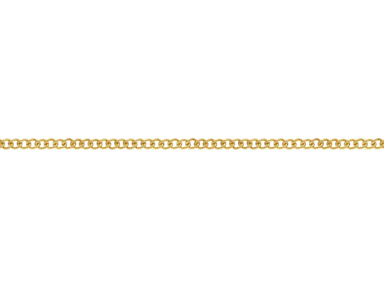 14ct Yellow Gold Filled 1.5mm Open Round Curb Chain Loose Unhallmarked