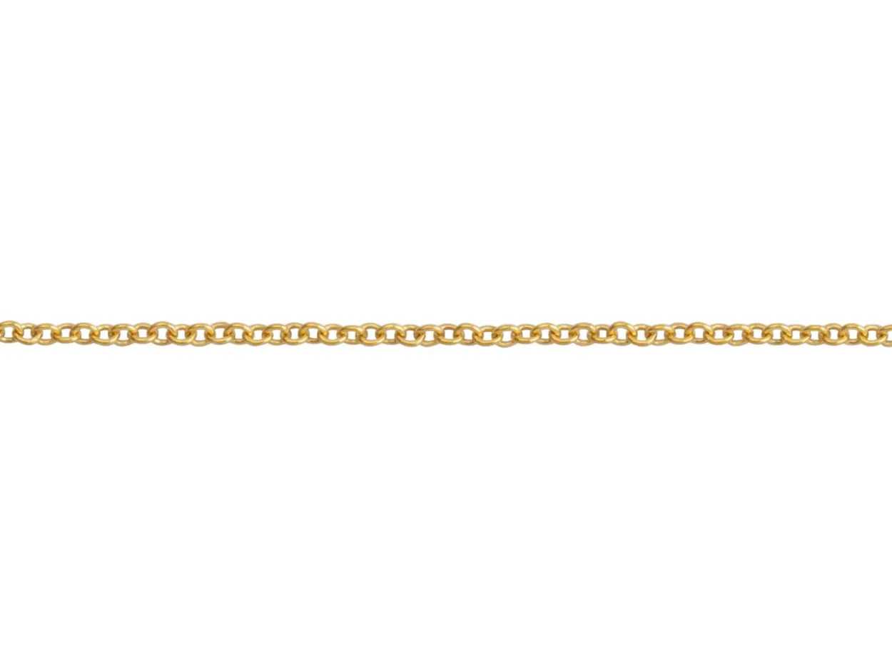 14ct Yellow Gold Filled 1.1mm Oval Trace Chain 18"/45cm Unhallmarked