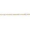 14ct Yellow Gold Filled 1.7mm Oval Trace Chain With White Enamel Bead Station Loose Unhallmarked
