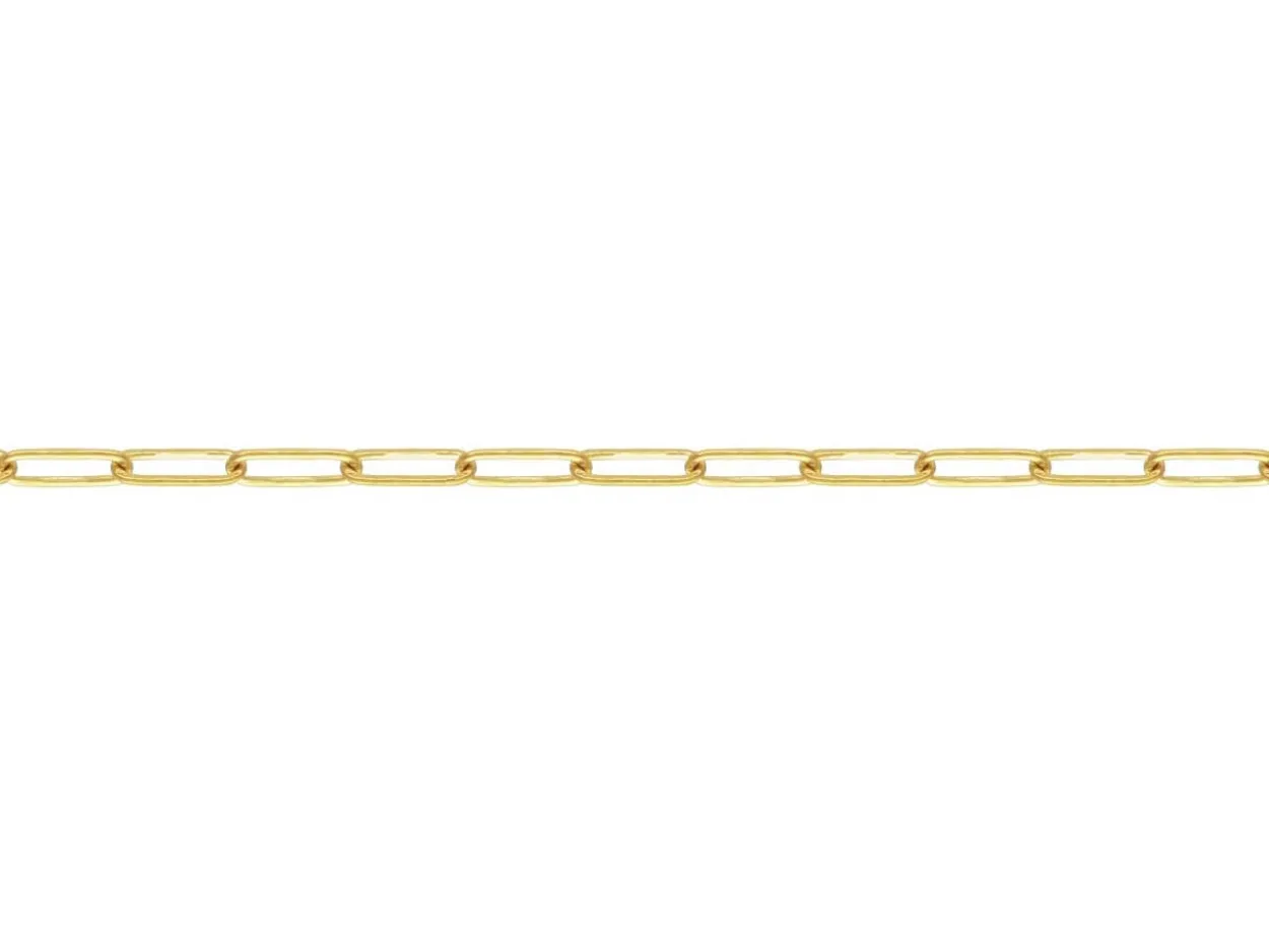 14ct Yellow Gold Filled 2.0mm Paperclip Trace Chain Loose Unhallmarked