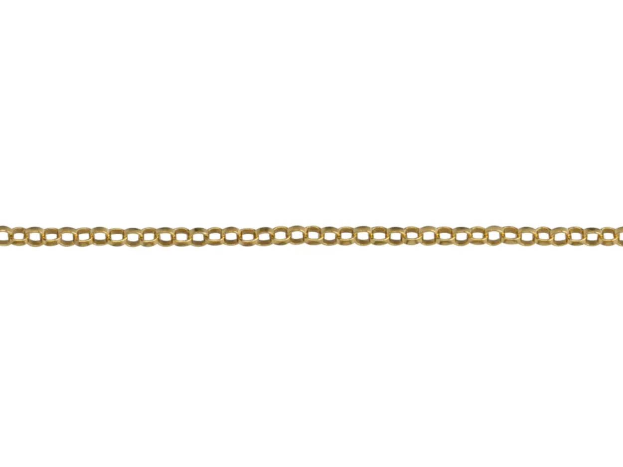 14ct Yellow Gold Filled 1.1mm Round Belcher Chain 16"/40cm Unhallmarked