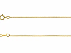 14ct Yellow Gold Filled 1.2mm Round Curb Chain 18"/45cm Unhallmarked