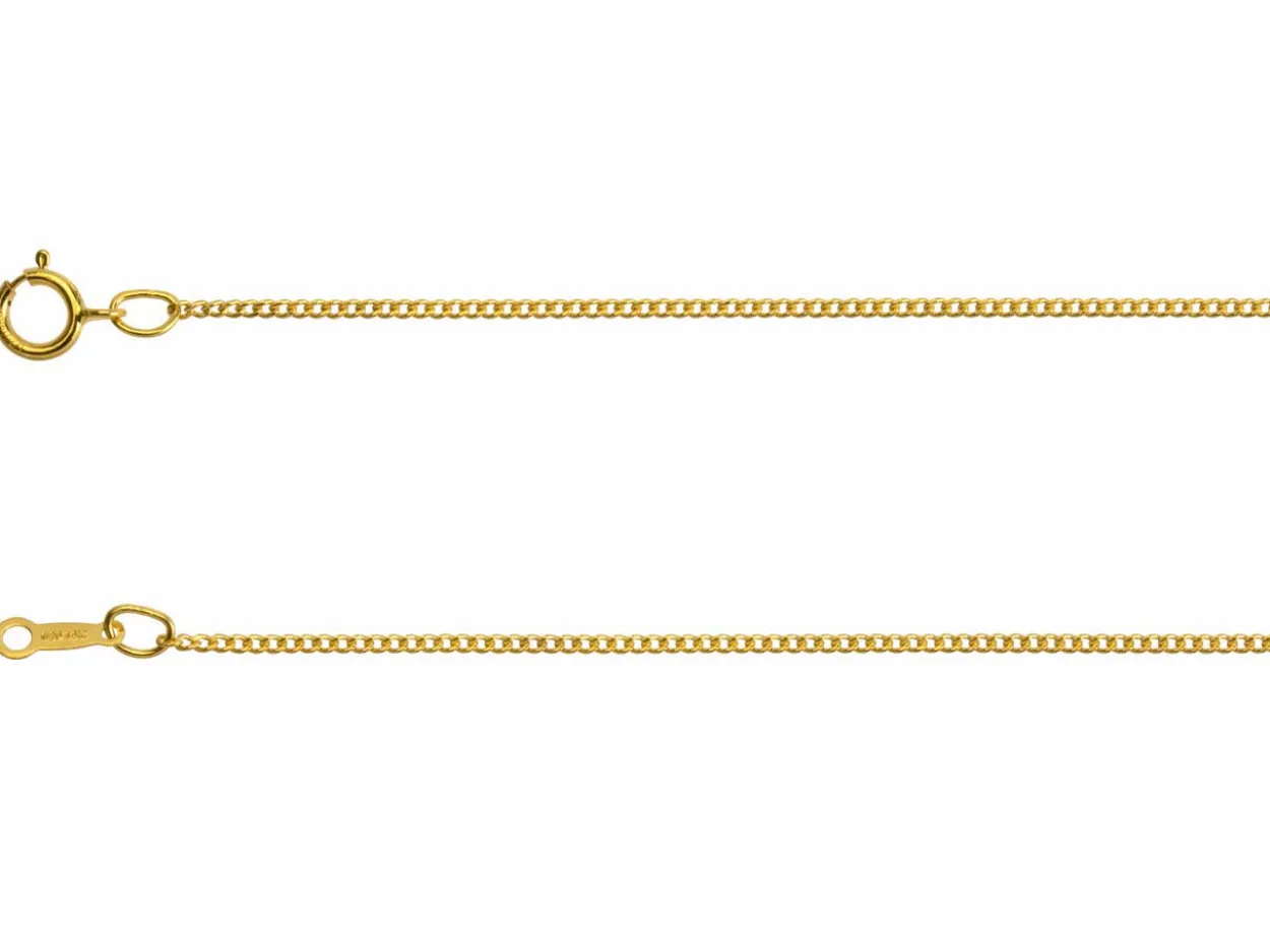 14ct Yellow Gold Filled 1.2mm Round Curb Chain 16"/40cm Unhallmarked