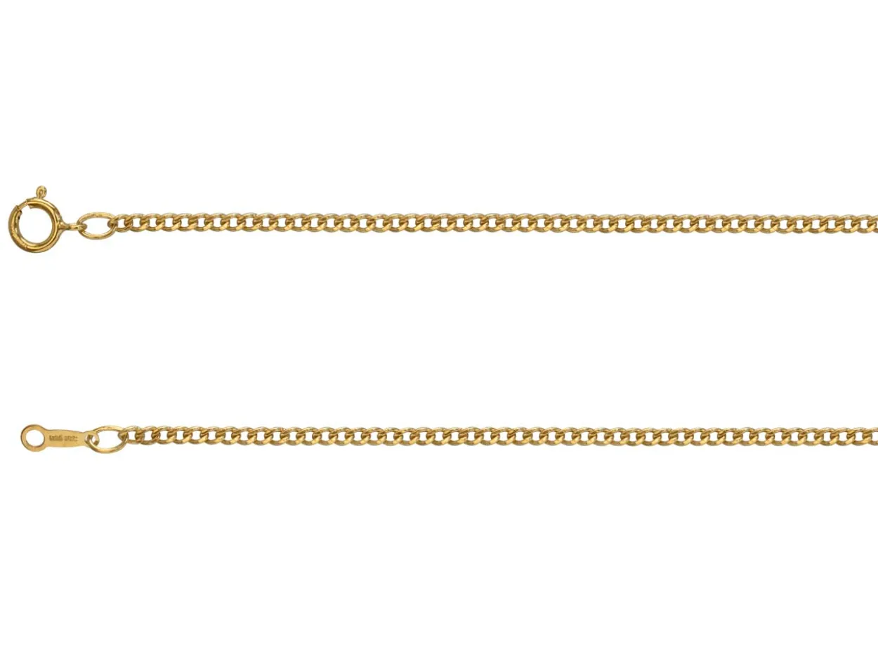 14ct Yellow Gold Filled 2.0mm Round Curb Chain 18"/45cm Unhallmarked