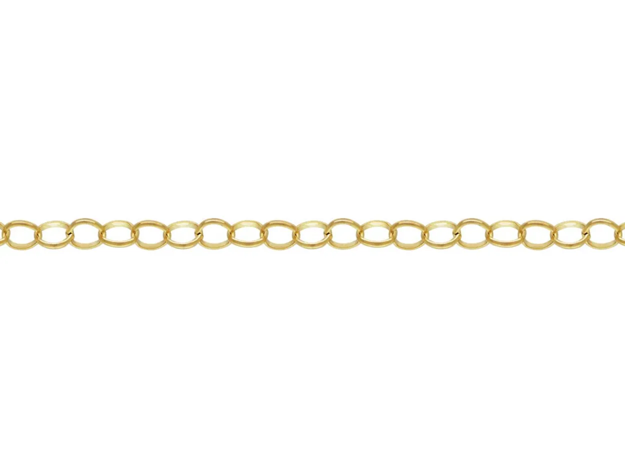 14ct Yellow Gold Filled 3.0mm Round Belcher Chain Loose Unhallmarked