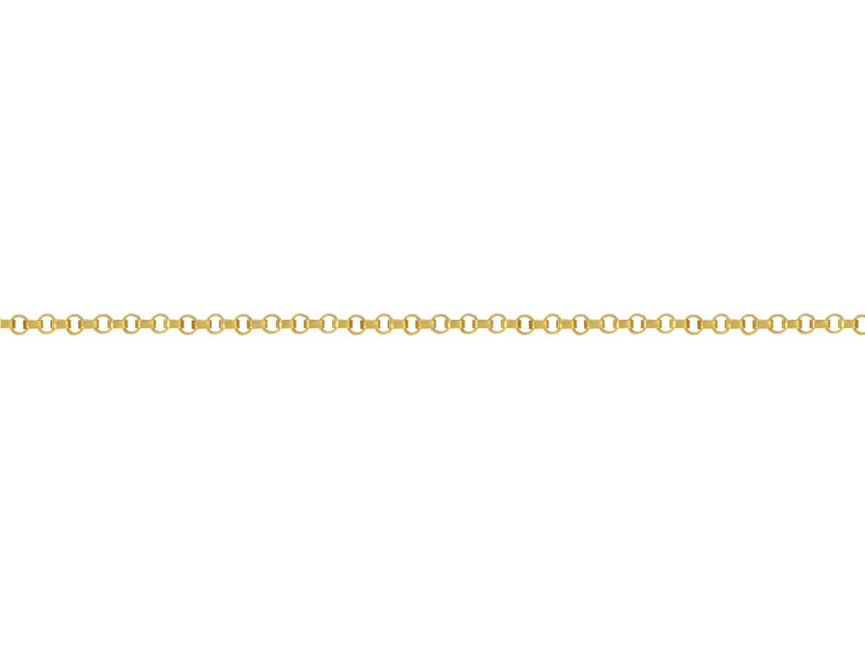 14ct Yellow Gold Filled 1.2mm Round Belcher Chain Loose Unhallmarked