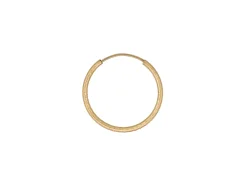 14ct Yellow Gold Filled 20mm Textured Endless Sleeper Hoop Earring